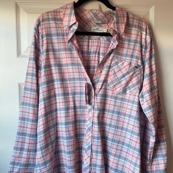 NWT Vineyard Vines Plaid Chilmark Relaxed Button-Down Shirt - size 16 - Picture 4 of 9